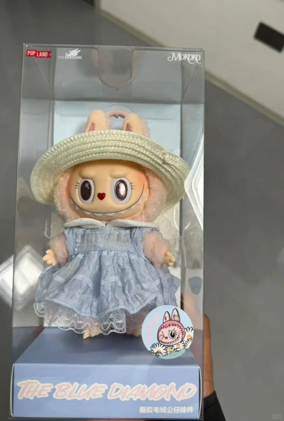 Premium Labubu Zimomo Angel Doll Clothes Set  — 17cm Mokoko Vinyl Pendant Plush & Clothes Set (Fits Labubu 1st & 2nd Gen) — Birthday Gift