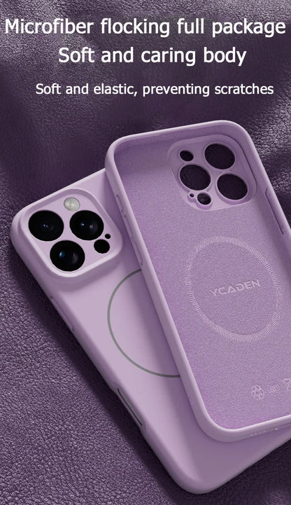 Original Liquid Soft Silicone Magsafe Case — Magnetic Wireless Charging Cover for iPhone 11–16 Pro Max