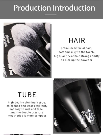 Kat Von D Makeup Brush Set – KVD Foundation, Blush, Highlight, Concealer, Powder & Eyeshadow Brushes Kit