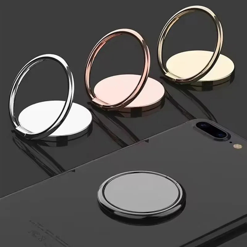 Universal Luxury 360° Rotatable Spin Phone Holder - Magnetic Metal Finger Ring Stand for iPhone & Smartphones