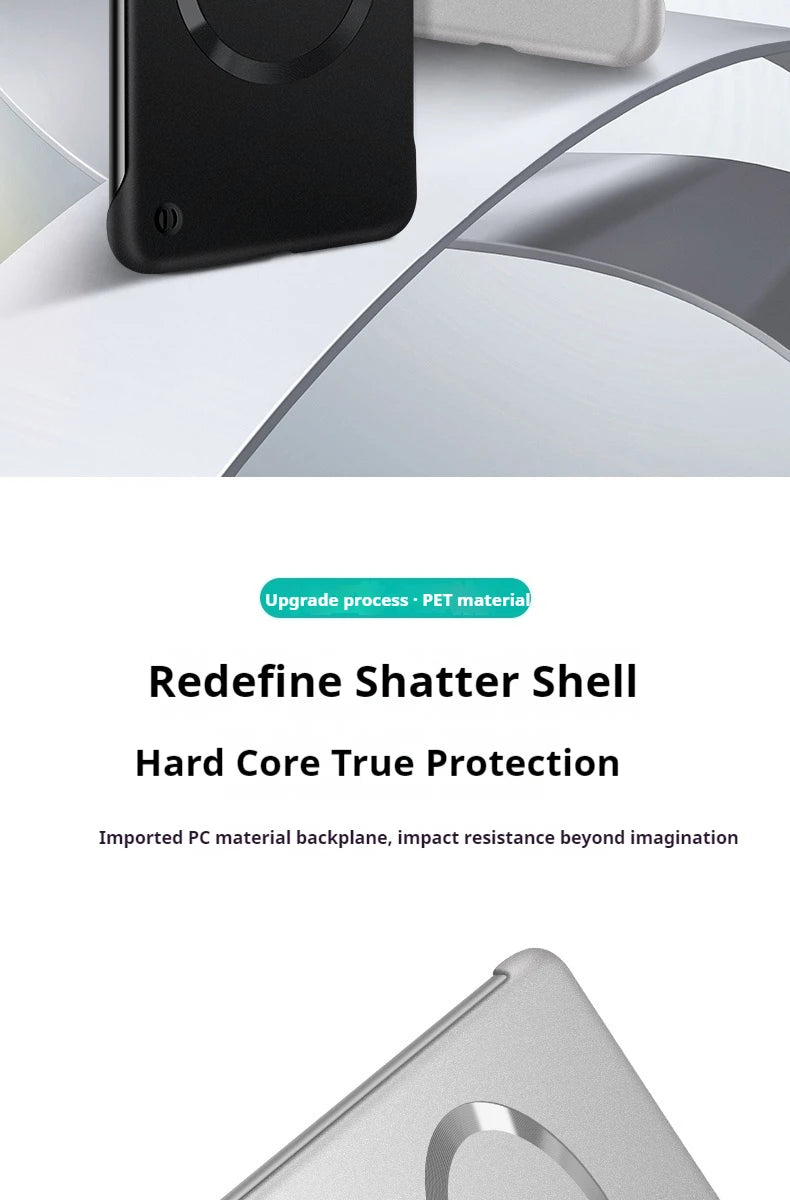 Ultra Thin Magnetic Metal Case for Samsung S25/S24 Ultra, S23/S22 FE – Frameless Matte PC Cover with MagSafe Compatibility