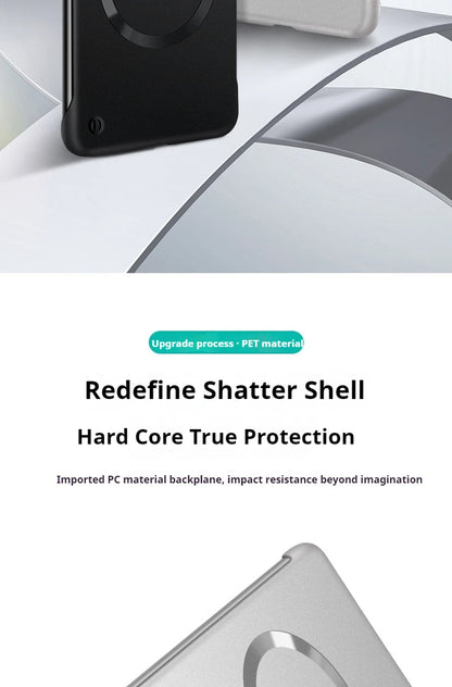 Ultra Thin Magnetic Metal Case for Samsung S25/S24 Ultra, S23/S22 FE – Frameless Matte PC Cover with MagSafe Compatibility