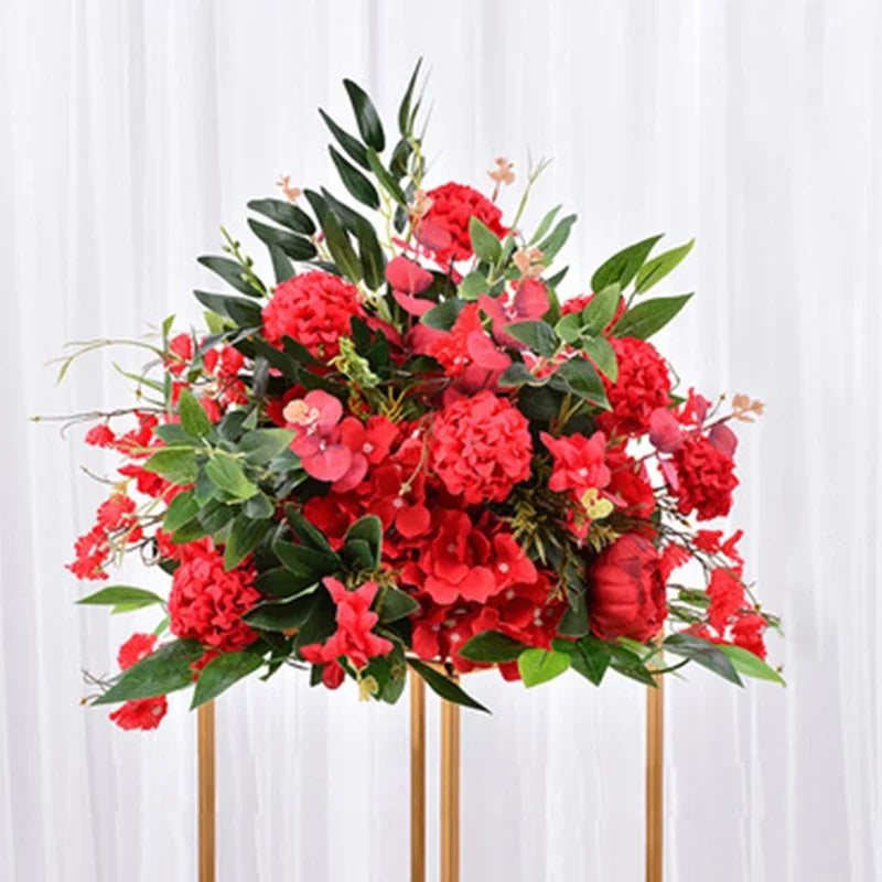 Artificial Rose Flower Ball Centerpiece – Silk Pompom Floral Decor for Wedding Backdrop, Table Display & Photography Props