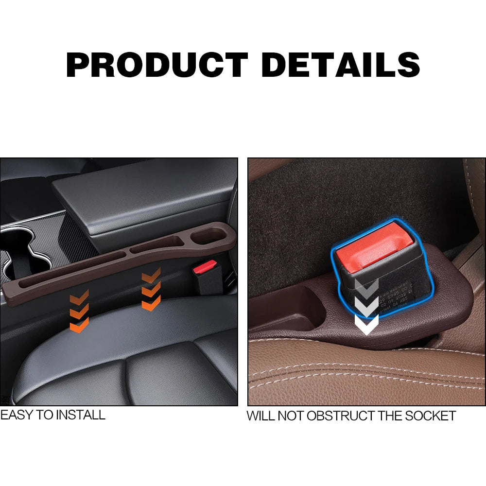 2PCS Tesla Model X S 3 Y 2021-2025 Car Seat Gap Fillers - Interior Decoration Box, Auto Accessories for Between Seats