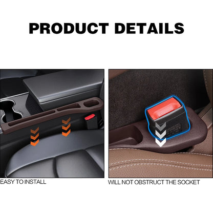 2PCS Tesla Model X S 3 Y 2021-2025 Car Seat Gap Fillers - Interior Decoration Box, Auto Accessories for Between Seats