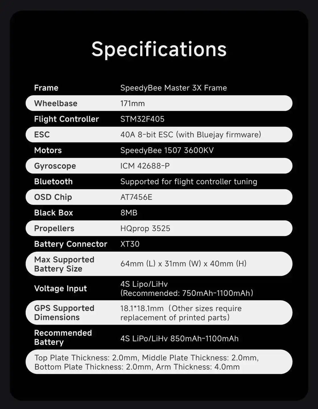 SpeedyBee Master 3X Modular FPV Drone – O3/O4 Pro HD Digital VTX for Freestyle & Racing