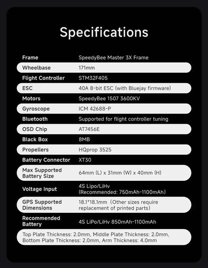 SpeedyBee Master 3X Modular FPV Drone – O3/O4 Pro HD Digital VTX for Freestyle & Racing