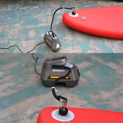 SUP Board Air Valve Adapter Kit — Inflatable Pump Connector for Paddle Boards, Kayaks, Black/Orange