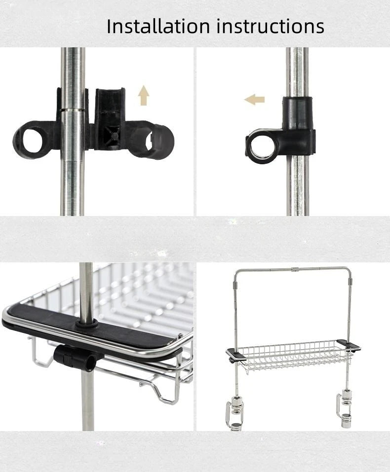 Portable Stainless Steel Light Pole Bracket — Outdoor IGT Table Supply and Desktop Mount Camping Table Accessory