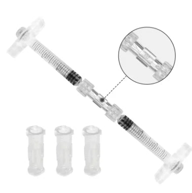 Double Helix Luer Syringe Connector – Sterile Transparent PP Pneumatic Parts, Leak-Proof Drug Guide Device (10/20/50/100pcs)