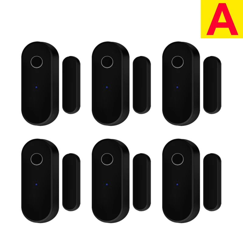 Tuya Smart Zigbee Door & Window Sensor – Black Open/Close Detector for Smart Home Security, Compatible with Smart Life App