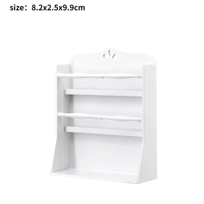 1/6 Scale BJD Dollhouse Wooden Shelf & Sink Cabinet — Miniature Kitchen Furniture Accessory for Dollhouse Bar Counter