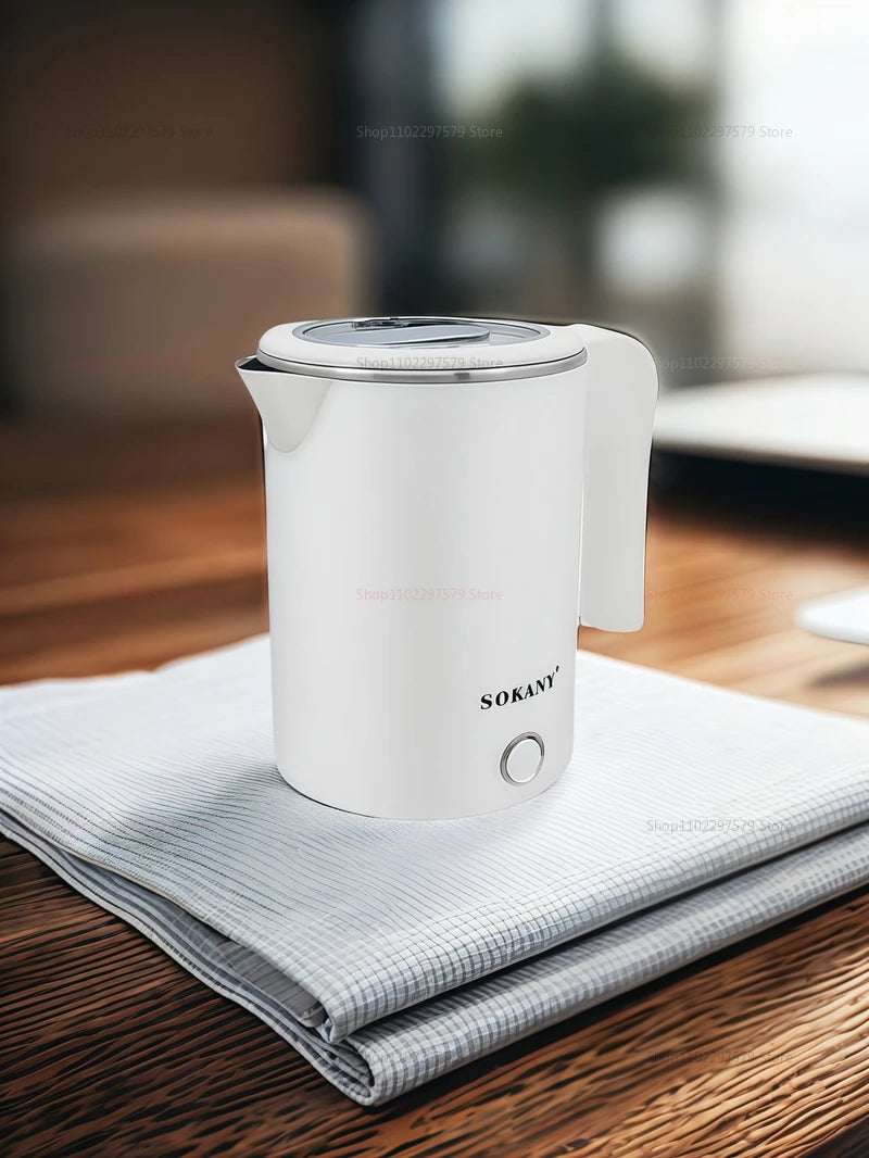 500ML Stainless Steel Portable Electric Kettle — Travel Water Boiler Pot for Hotel, Home, Kitchen, Tea, and Coffee