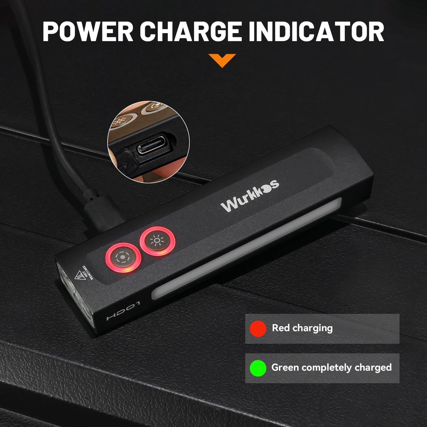 Wurkkos HD01 Multi-Function Rechargeable Flashlight – 1200LM Flat Torch with Green, White, RGB Side Light, IP65 Waterproof