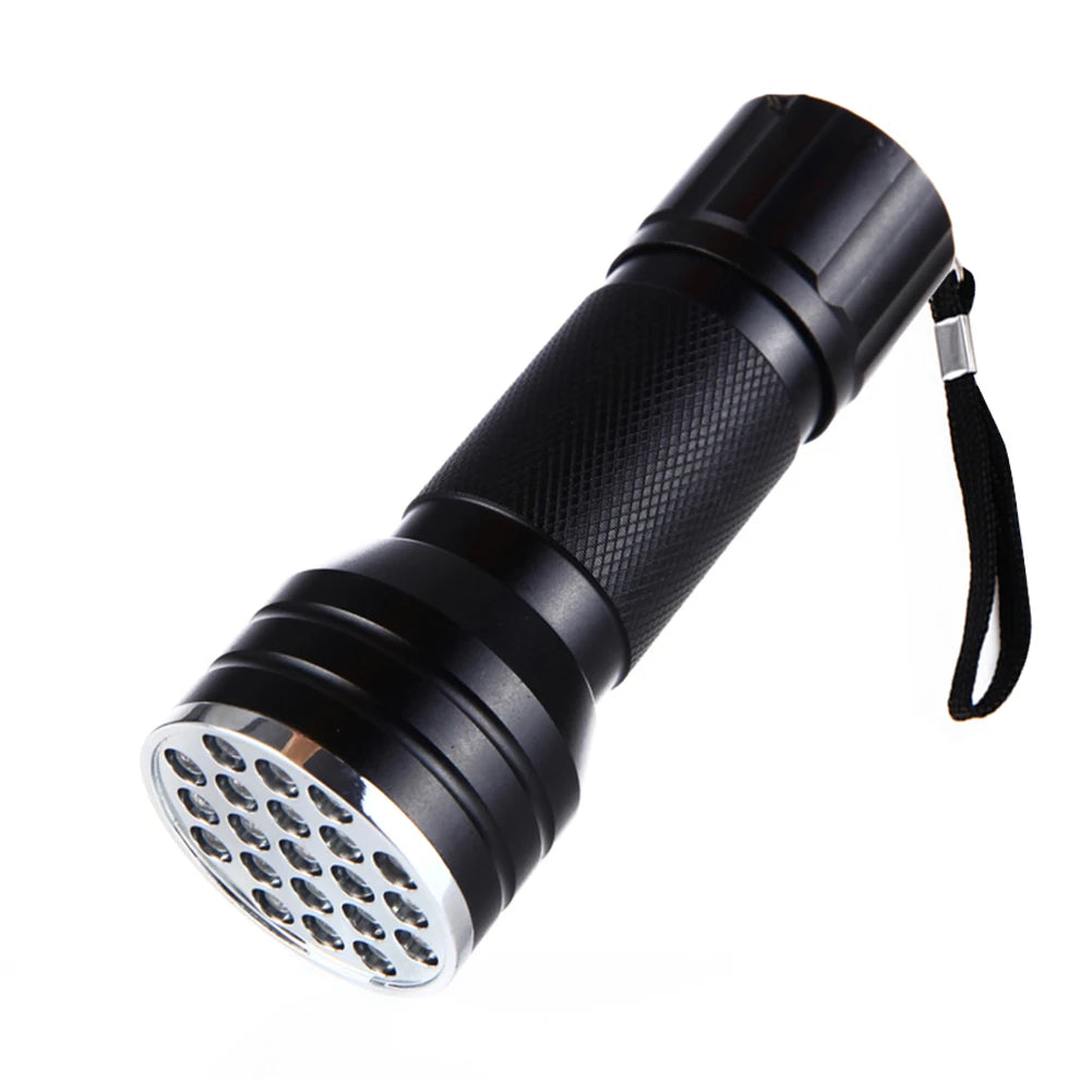 9/21LED UV Light 395nm Waterproof Flashlight – Portable Ultraviolet Torch for Nails, Black Light & Detection