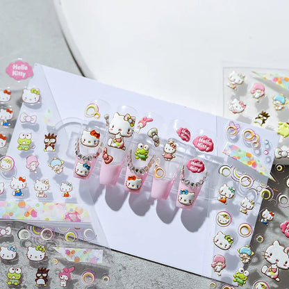 Cute Snoopy 5D Nail Stickers – Cartoon Anime Nail Art Decoration