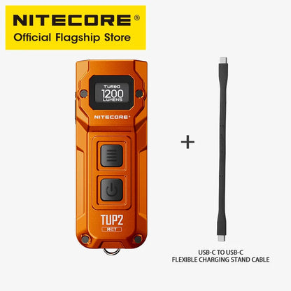 NITECORE TUP2 Mini EDC Keychain Flashlight – USB-C Rechargeable 1200 Lumen for Camping