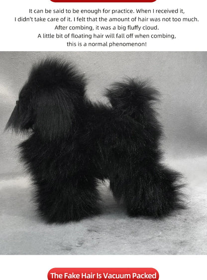 Pet Grooming Practice Poodle Model — Full Body Simulation Dog Mannequin for Grooming Training