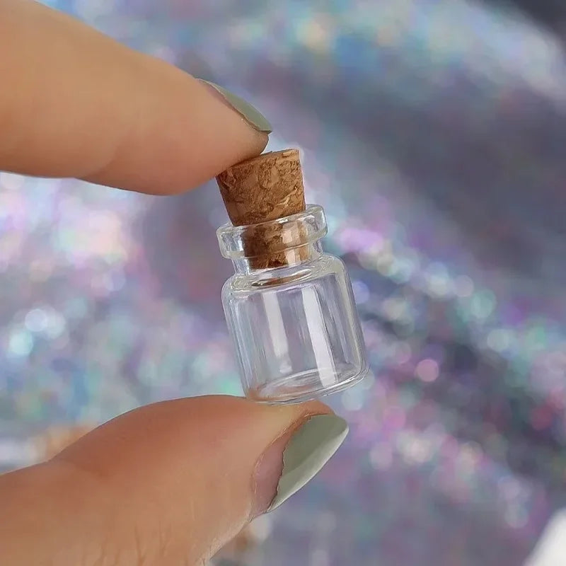 Mini Glass Bottles with Cork – DIY Transparent Empty Message Bottles for Birthday, Wedding, and Party Favors Decor