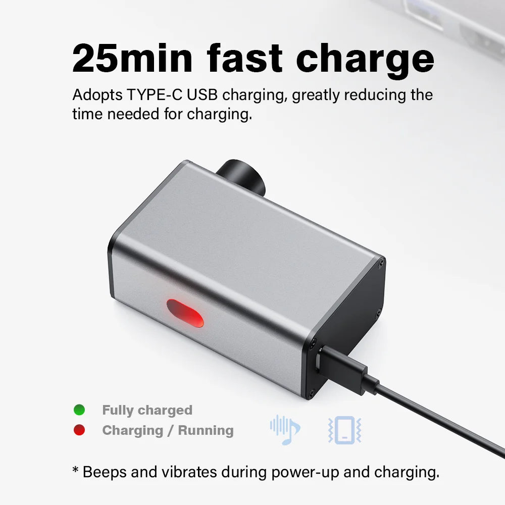 CYCLAMI A3 Ultralight Electric Bike Pump – 100 PSI Portable Tire Inflator for MTB, Road Bike & Motorcycle, Aluminum Alloy