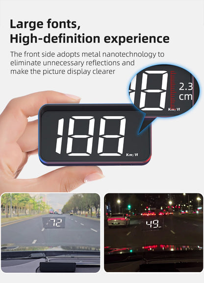 Car Head-Up Display M2 – HD GPS Speedometer, Digital Speed KMH Projector for All Cars, Auto Electronics Accessories