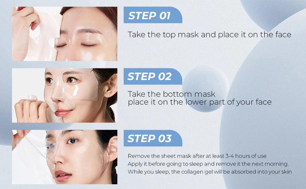 Deep Collagen Anti-Wrinkle Lifting Mask – Overnight Face Mask for Firming & Moisturizing (5 Pack)
