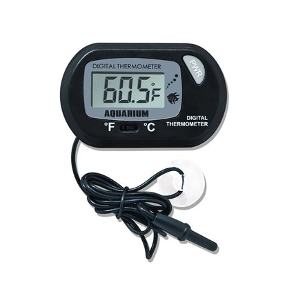 Digital Aquarium Thermometer with Probe – Suction Cup Water Temperature Gauge for Fish Tanks, Celsius (℃) Display