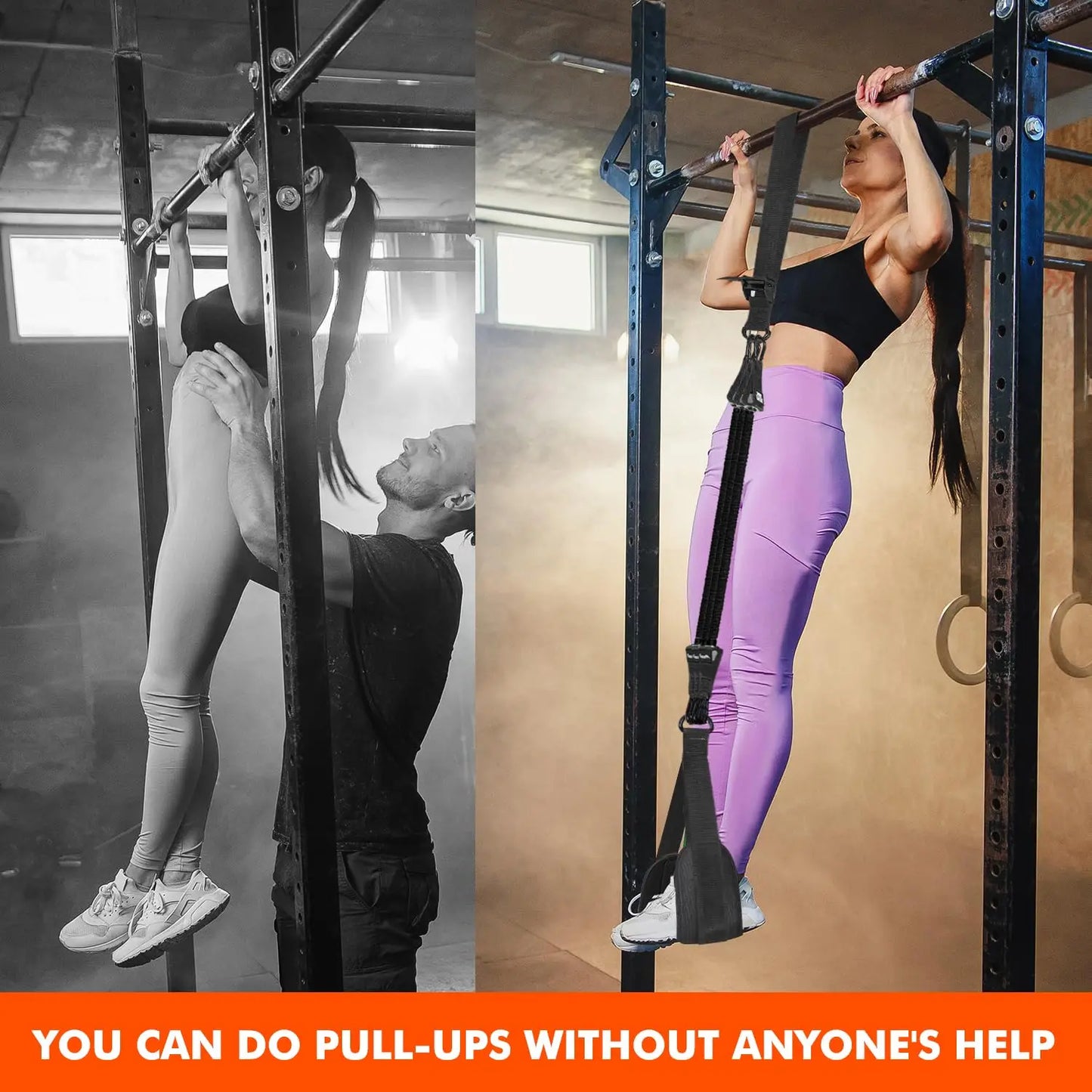 Assisted Pull-Up Bands 75-300LBS — Multifunctional Strength Training & High-Intensity Fitness Assist Belt