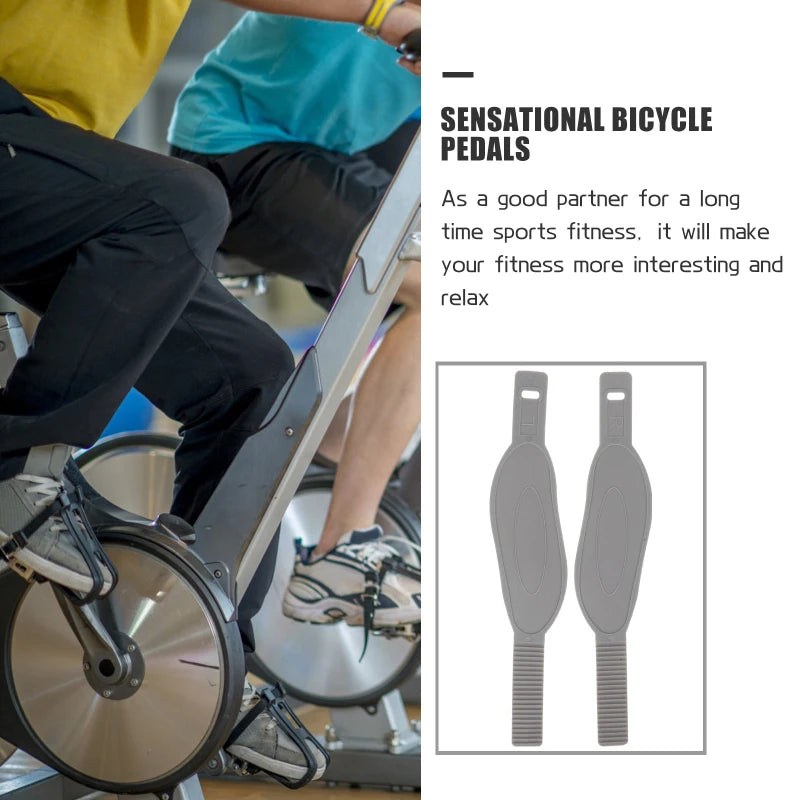 Adjustable Spinning Bike Pedal Straps – Zipper Toe Pedals, Footrest Clips for Exercise & Cycling Gym Foot Support