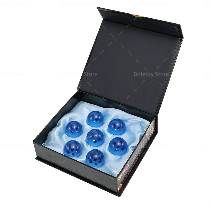 Dragon Ball Z 1:1 7-Star Crystal Balls Set — Orange & Blue Shenron Dragon PVC Figures, Complete Collectible Set