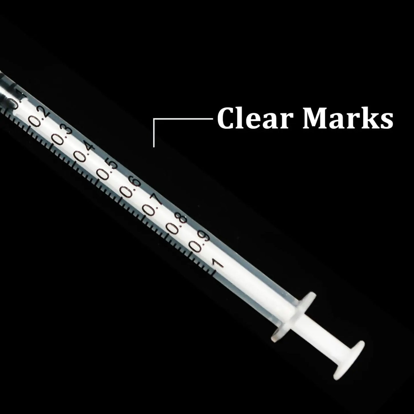 100PCS 1ml Luer Lock Syringes – Sterilized Lab Injectors for Glue Dispensing & Sampling, Individual Packaging