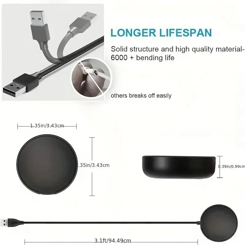 Magnetic Wireless Watch Charger – Fast Charging Dock for Samsung Galaxy Watch 8/7/6/5 Pro/5/4/3 Active 2, Portable Charging Station