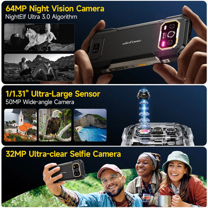 Ulefone Armor 27T Pro 5G Rugged Smartphone – 10600mAh, Android 14, 50MP+64MP Night Camera, 6.78" 120Hz, 24GB+256GB, NFC