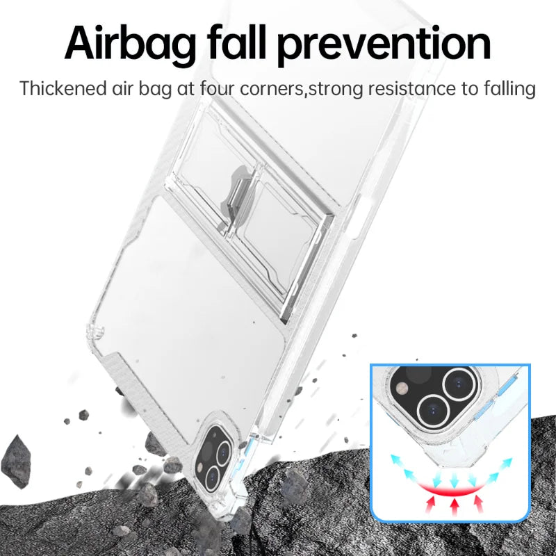 iPad Case 2022 – Transparent Cover for Pro 11 (10th Gen), Air 5/4, Mini 6, 10.2, 7/9th Gen, 12.9 & 9.7 (2018-2021) Funda