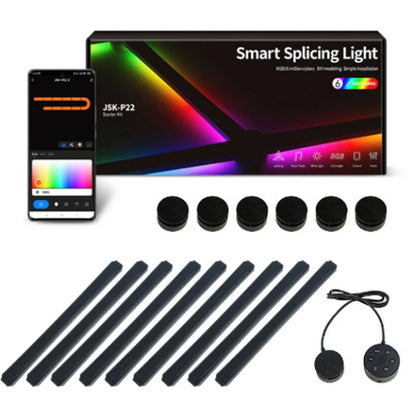 RGB Smart Wall Light - Splicing DIY Atmosphere Lamp, Voice-Controlled for Esports Room, Bedroom, & Bar Decoration