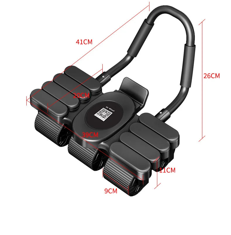 Updated Six-Wheel Eight-Knee Abdominal Wheel – PU Rebound Fitness Equipment for Home Exercise