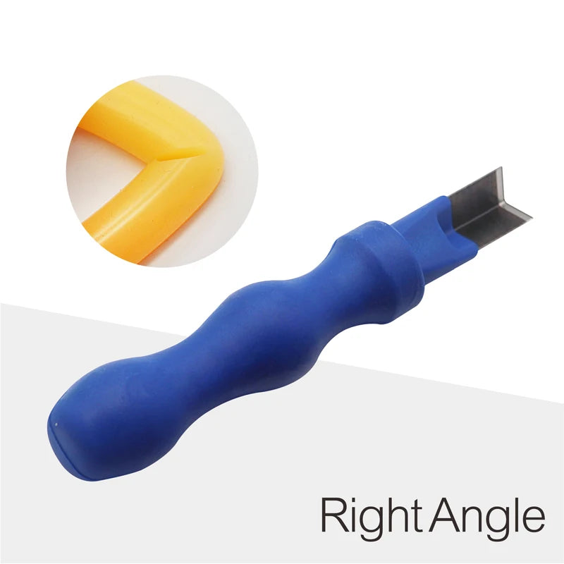 LED Neon Light Round Right Angle Arc Cutter - Split Hand Tool Knife for Soft Silicone Strip Carving