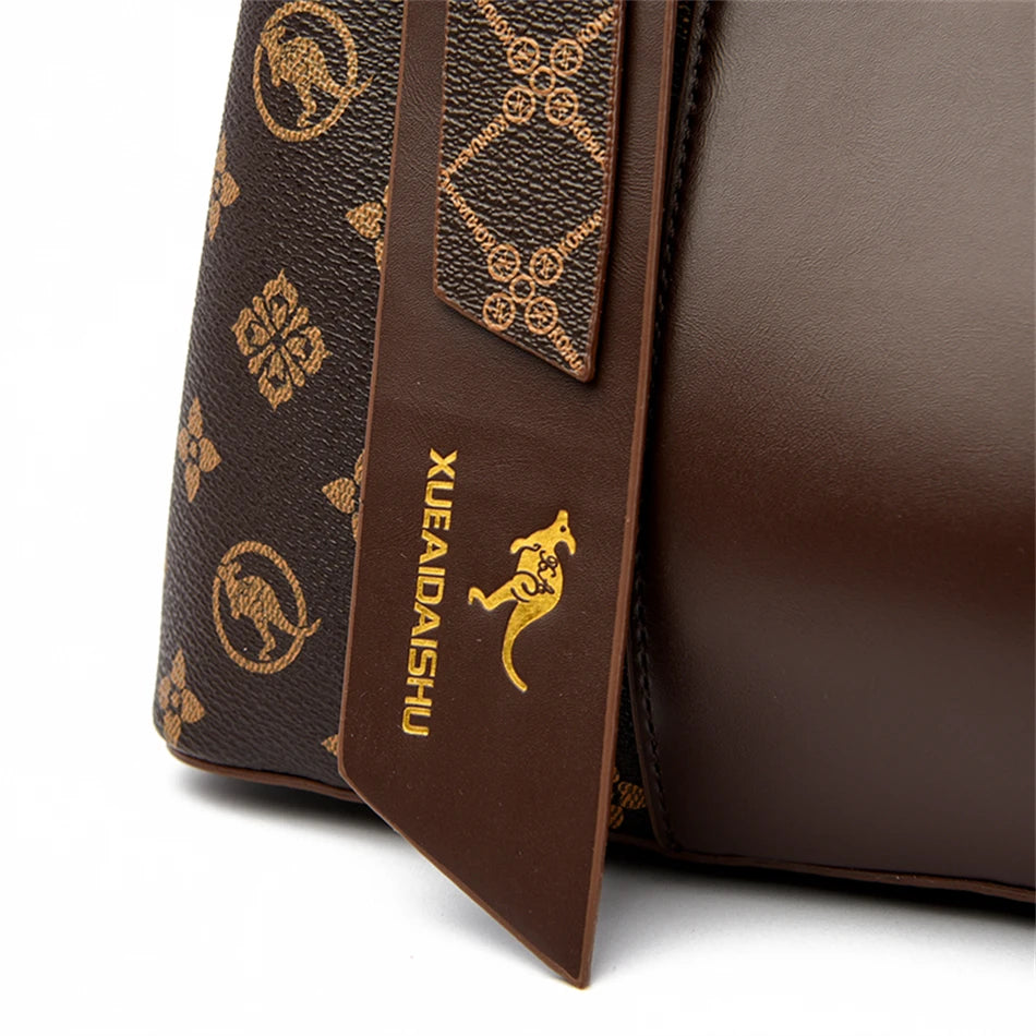 Luxury Women’s Leather Handbag – Large Capacity Shoulder & Crossbody Designer Bag