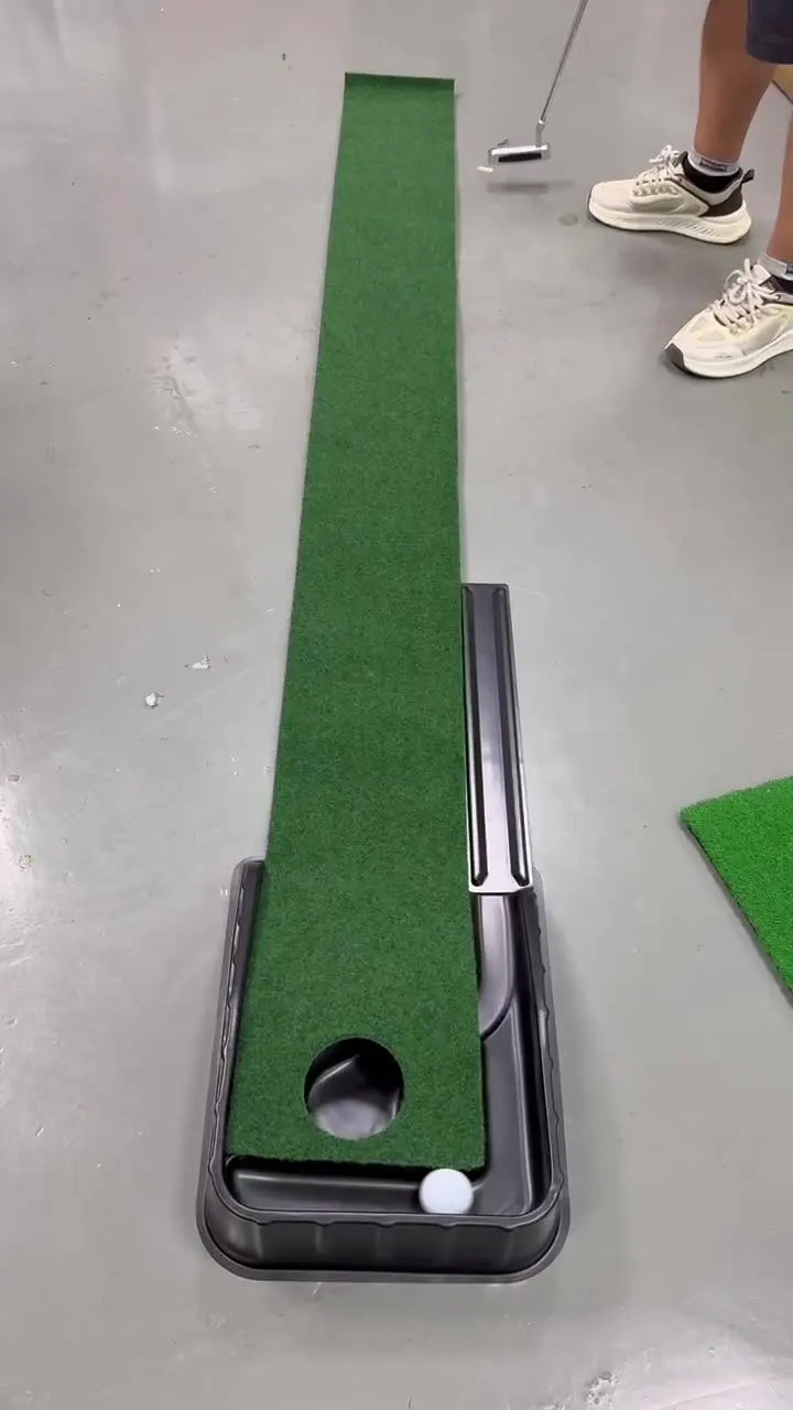 Golf Putting Practice Mat – Realistic Home Training to Improve Stroke and Lower Scores