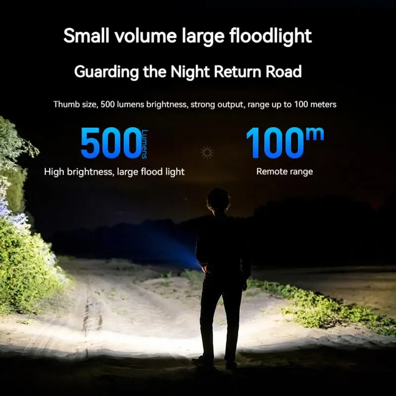 PHILIPS EDC LED Flashlight - Rechargeable Mini Keychain Light for Camping, Hiking & Self-Defense