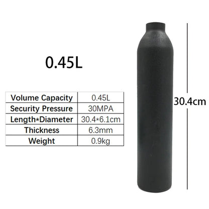 High-Pressure Bottle Thread M18*1.5 — 30PMA CO2 & Oxygen Tank Connector for Diving, Aquarium, and Soda Drink Cylinders