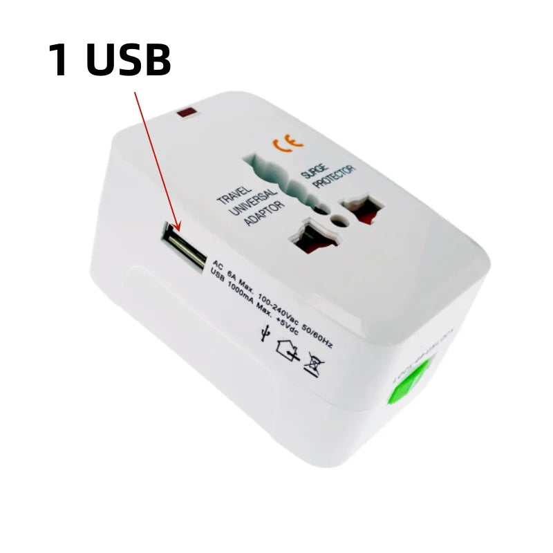 Congo Plug Universal Power Plug Adapter - International Travel AC Charger Convert ...