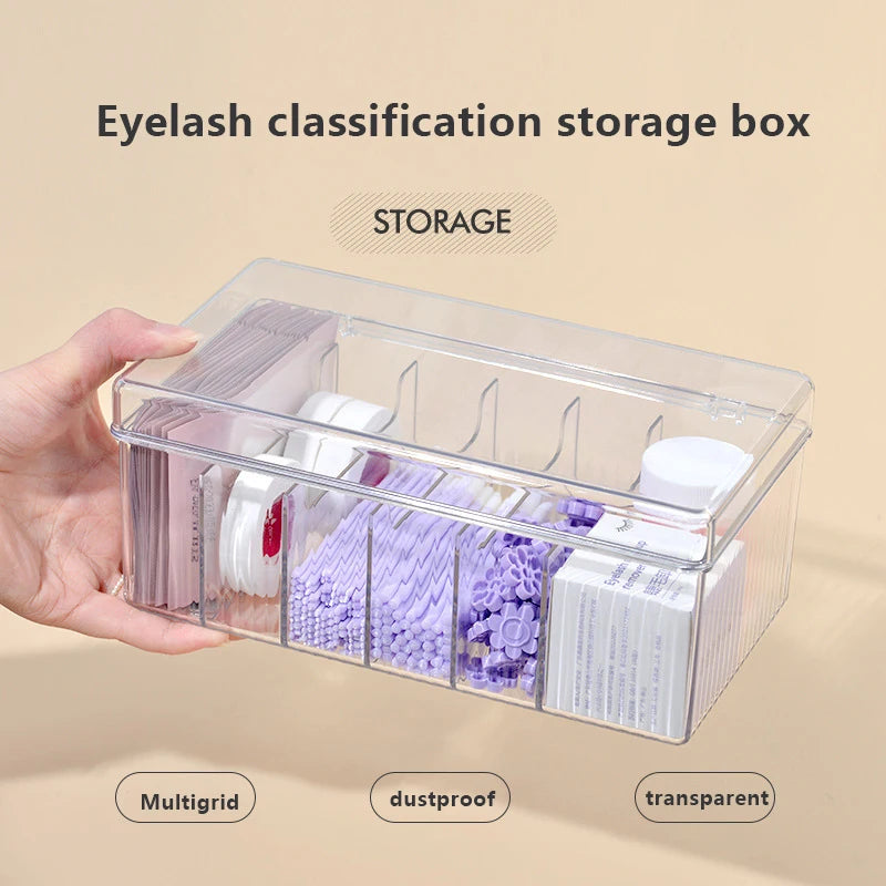 Large Capacity Eyelash Tool Storage Box: Extension Tweezer Case for Cosmetic Makeup Tools - Essential Lash Accessories Organizer