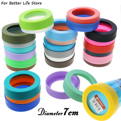 7CM Silicone Water Cup Gasket — Anti-Wear, Scratch-Resistant, Insulated, Washable & Reusable Protective Sleeve