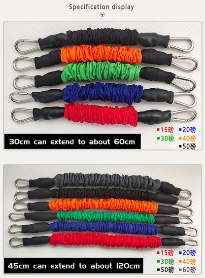 Thickened Latex Resistance Bands — 30/42/65/80cm Pull Rope for Gym, Fitness Training & Taekwondo (Customizable)