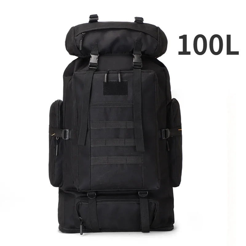 80L/100L Mountaineering Tactical Backpack - Large Outdoor Hiking, Camping & Travel Bag