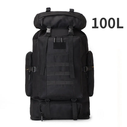 80L/100L Mountaineering Tactical Backpack - Large Outdoor Hiking, Camping & Travel Bag