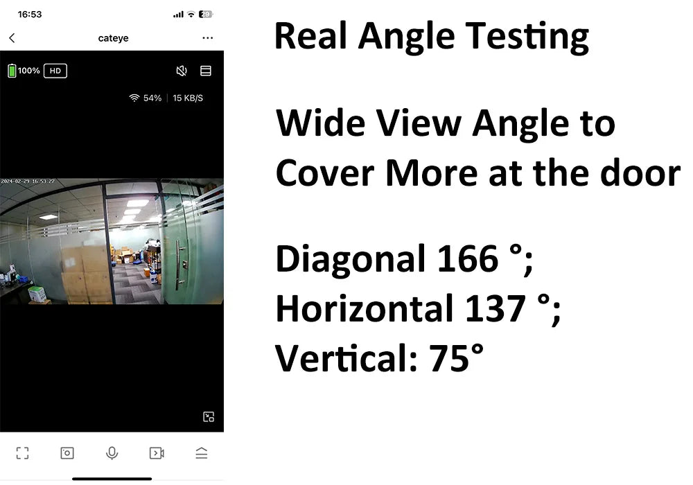 3MP Smart Life Tuya WiFi Doorbell — 1080P Peephole Camera, 5000mAh Battery, PIR Motion Sensor, IR, Alexa & Google Compatible