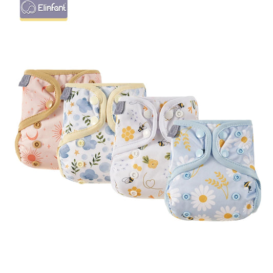 Kangobaby #My Soft Life# Reusable Baby Cloth Diaper Cover – Washable Newborn Nappies 0-3 Months