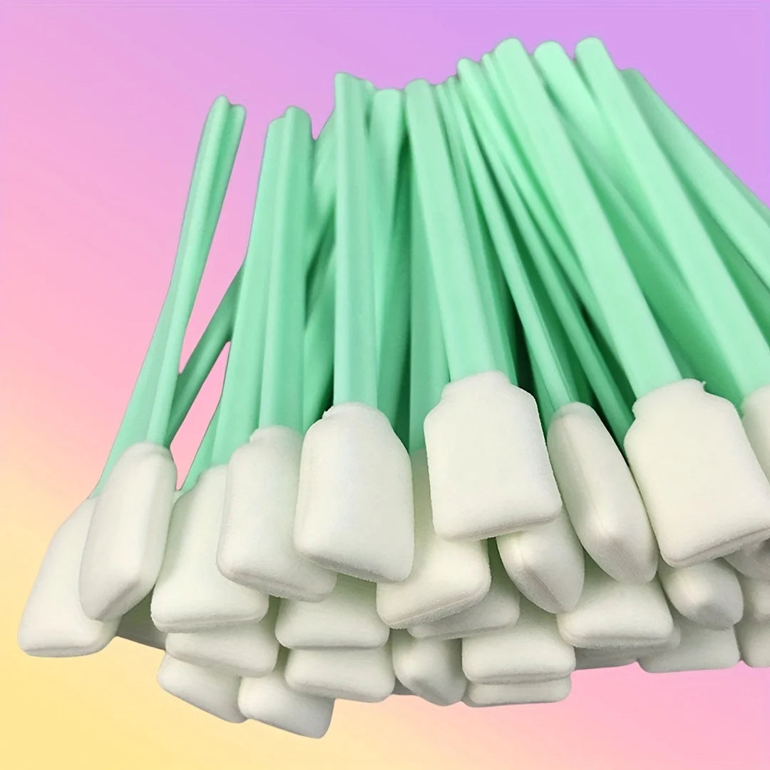 Precision Cleaning Swabs – Lint-Free Fiber Tips with Plastic Handles for Printers, Cameras, Optics, Crafts & Car Detailing